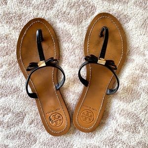 black bow tie sandals